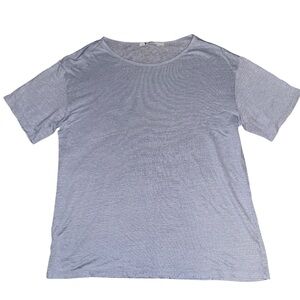 Alexander wang linen silk blend powder blue tee